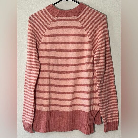 Time and Tru Size Small Knit Sweater in Peach and Rose Long Sleeve Crew Neck - Picture 7 of 8